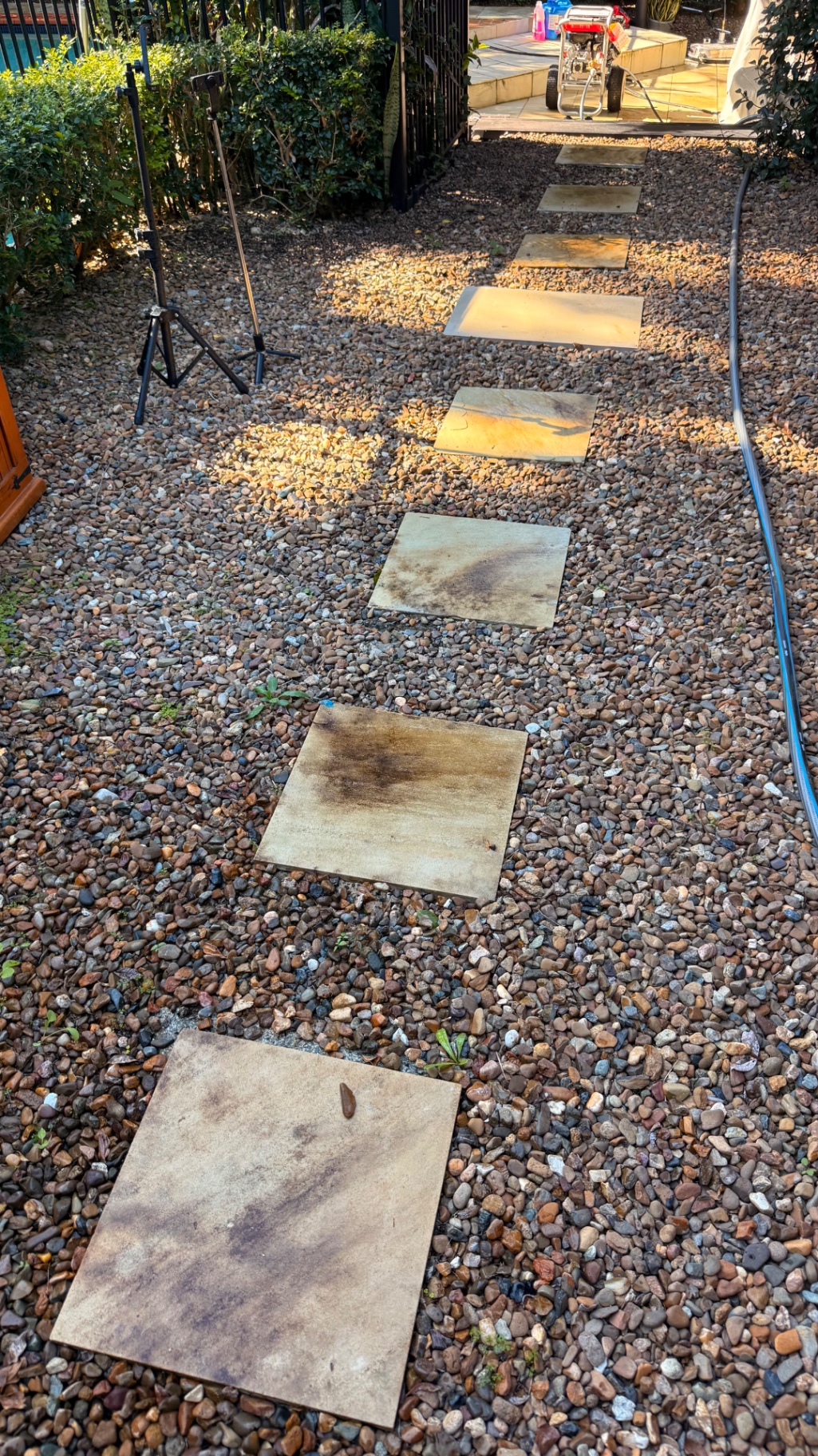 Stepping stones path before
