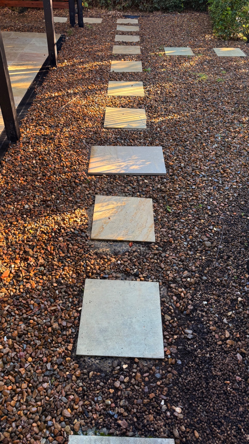 Stepping stones path after