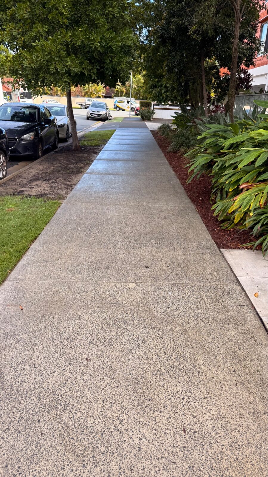 Concrete pathway after
