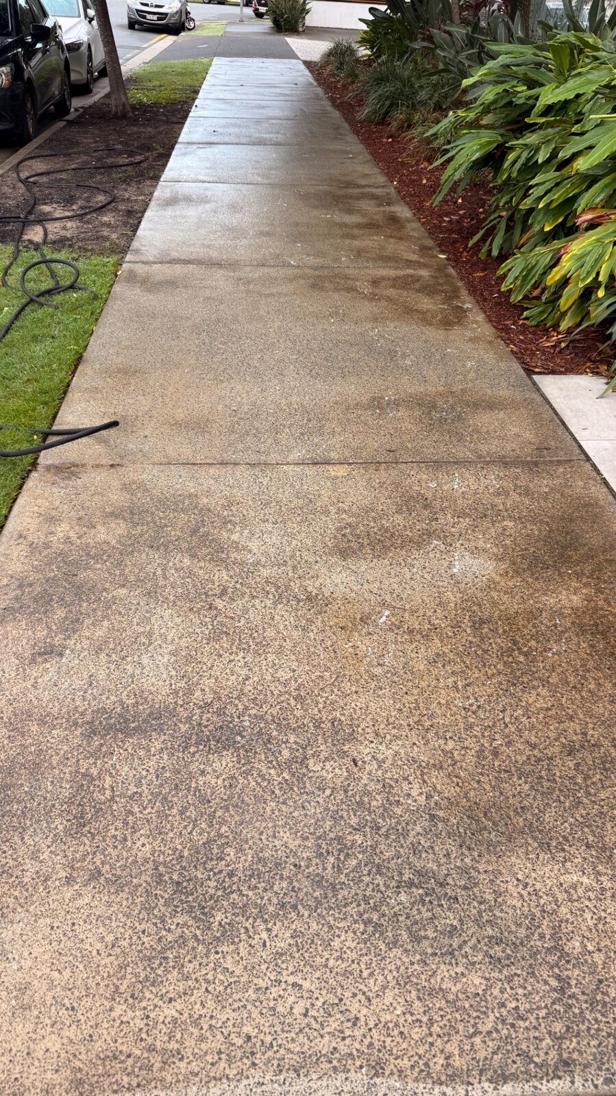 Concrete pathway before